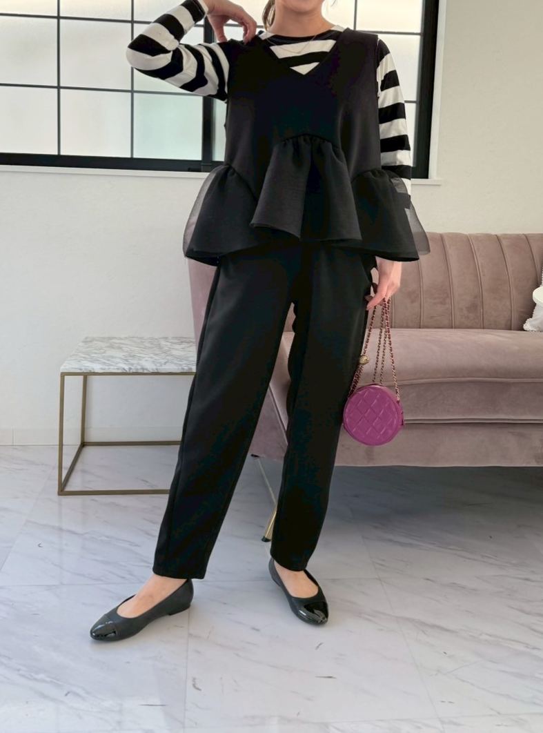 ダブルパール 美脚セミカーブパンツ(ma102)