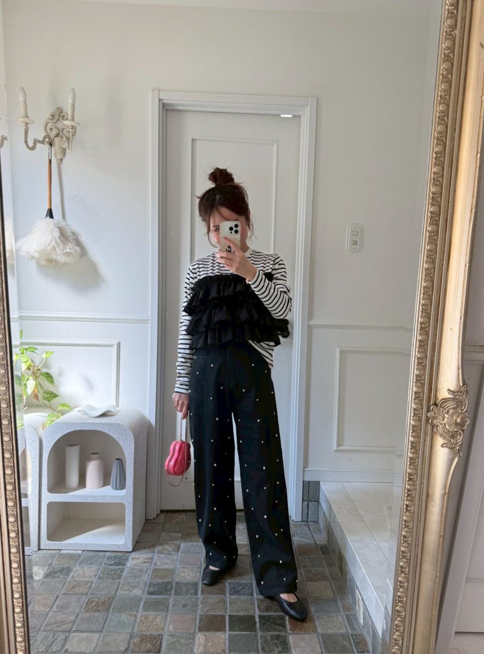 DOTパール ワイドデニムパンツ(sd73923)