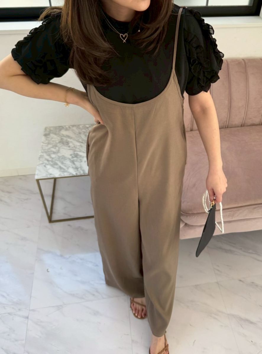 バックフリル ワイドサロペット(sd9530)