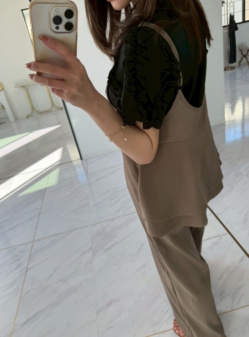 バックフリル ワイドサロペット(sd9530)