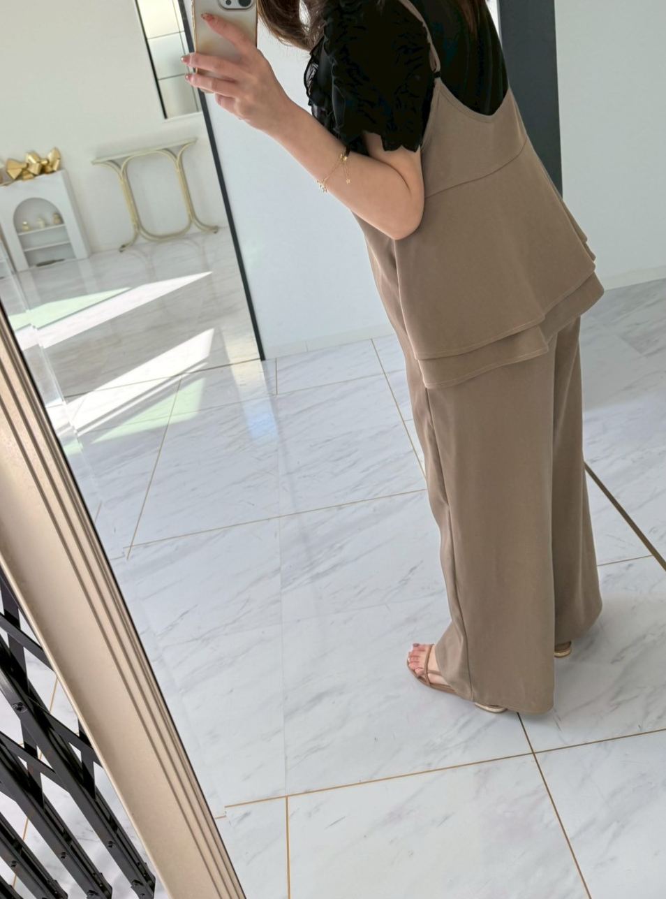 バックフリル ワイドサロペット(sd9530)