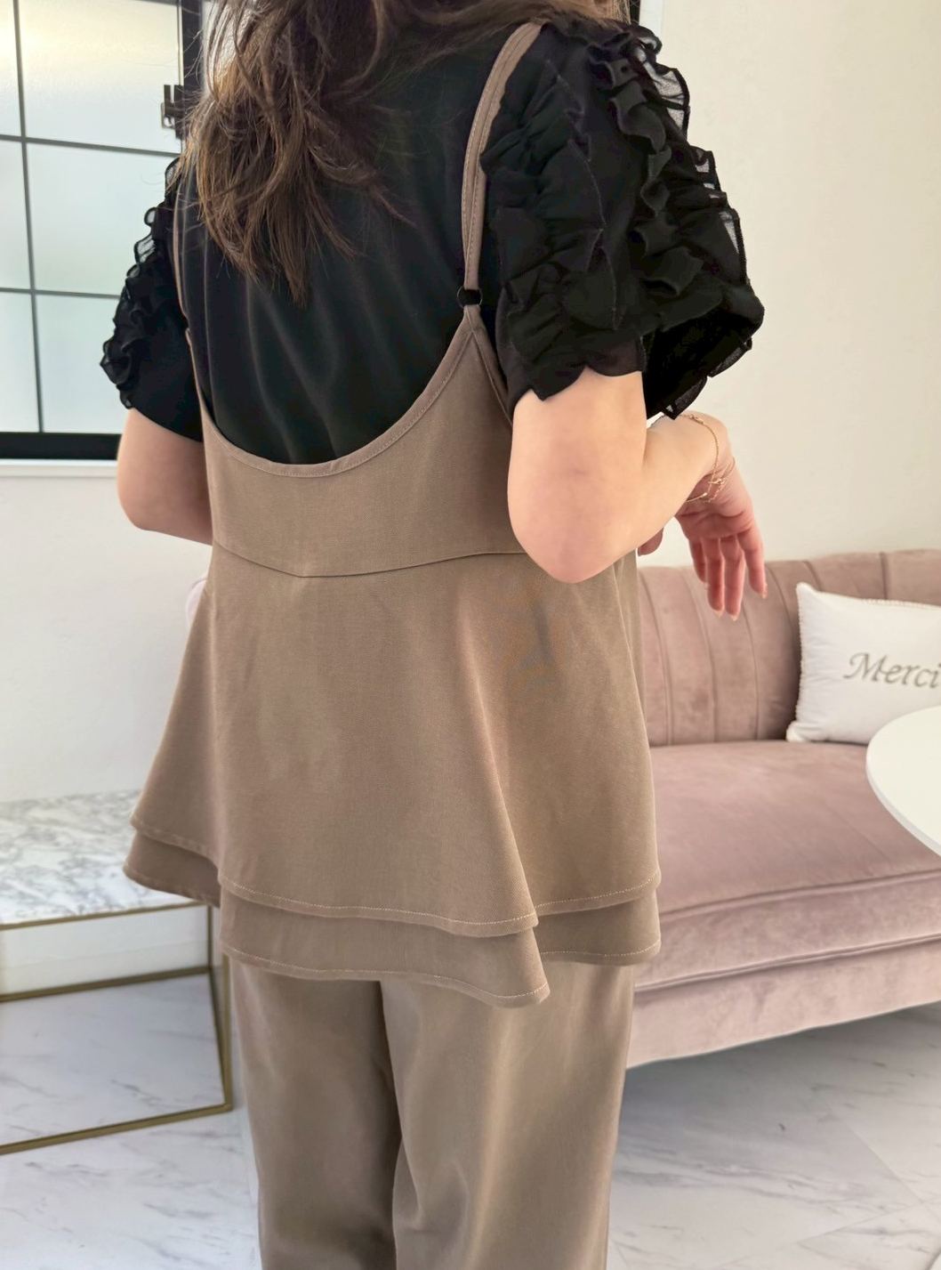 バックフリル ワイドサロペット(sd9530)