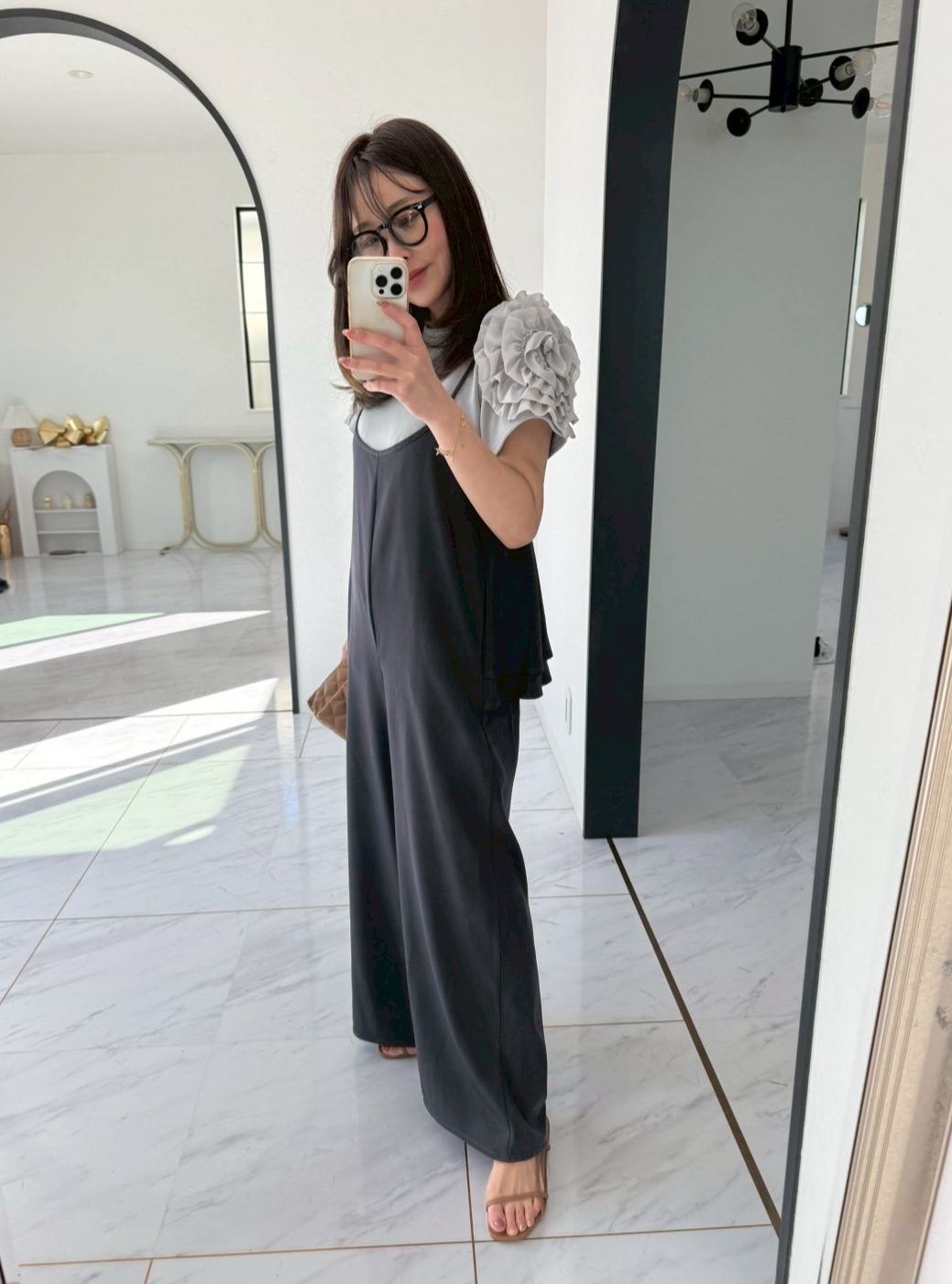 バックフリル ワイドサロペット(sd9530)