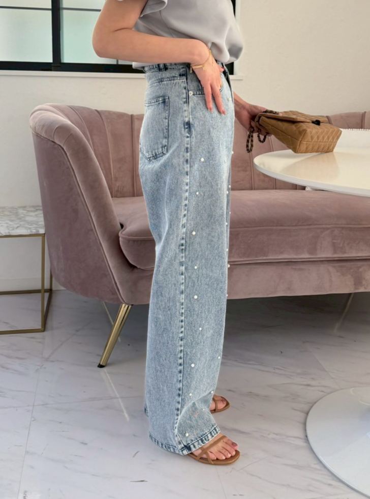 DOTパール ワイドデニムパンツ(sd73923) ♡ノベルティ対象商品♡