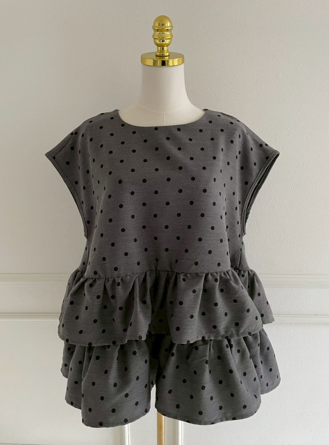 ドットティアードオーバーブラウス(sd3730)