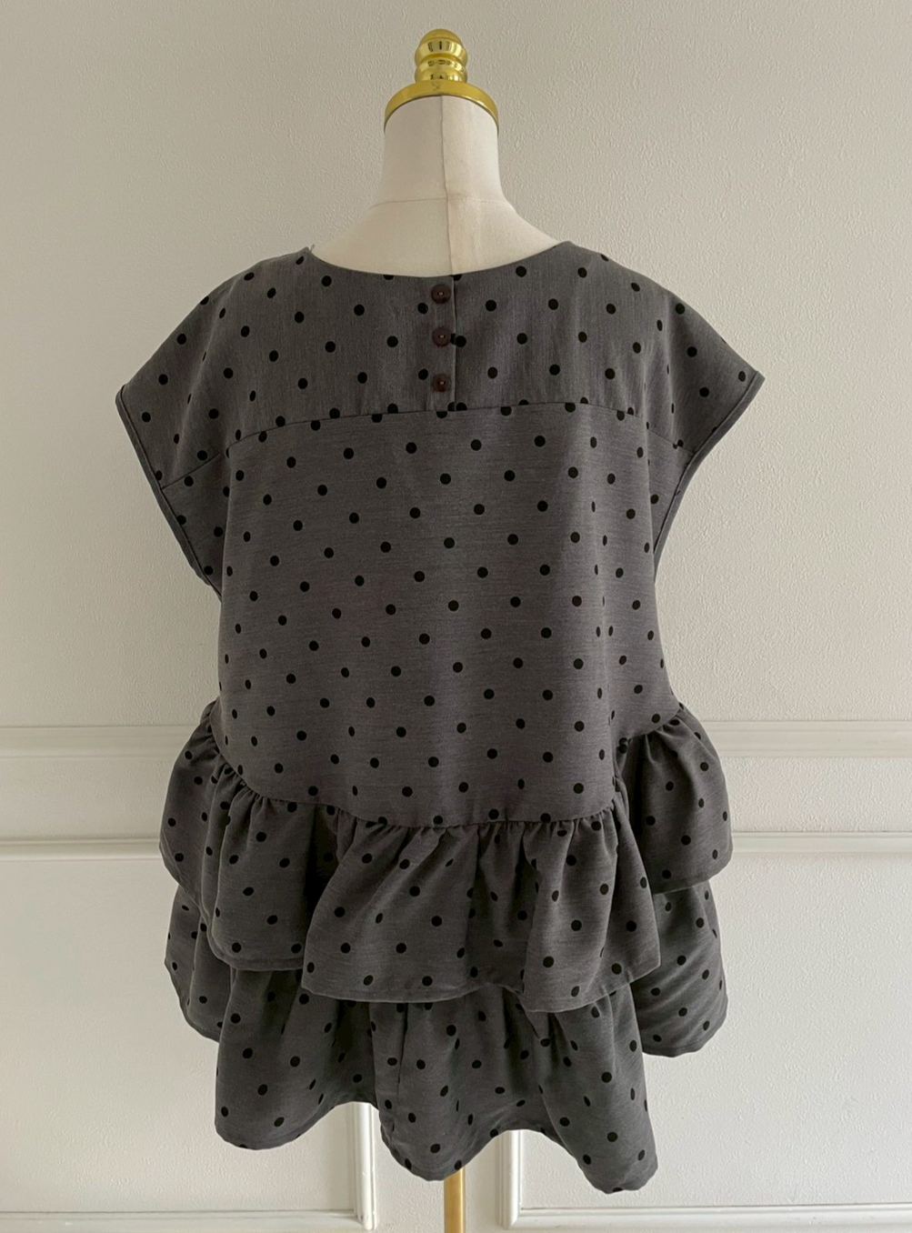 ドットティアードオーバーブラウス(sd3730)