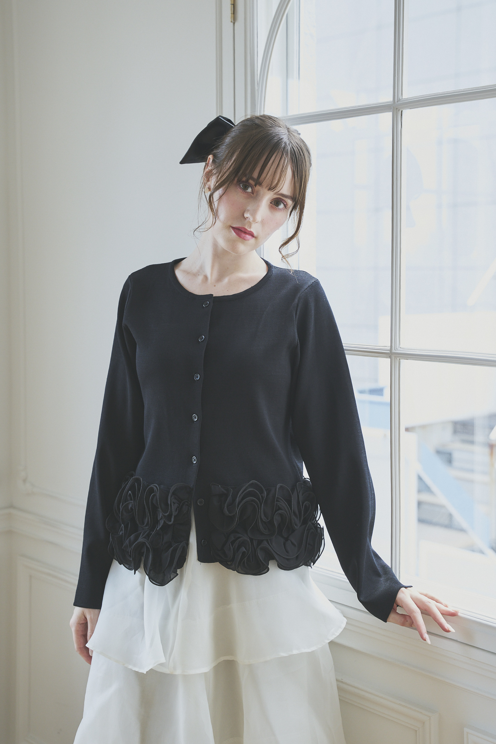 FRILL Frowerニットカーディガン(aj014)TH