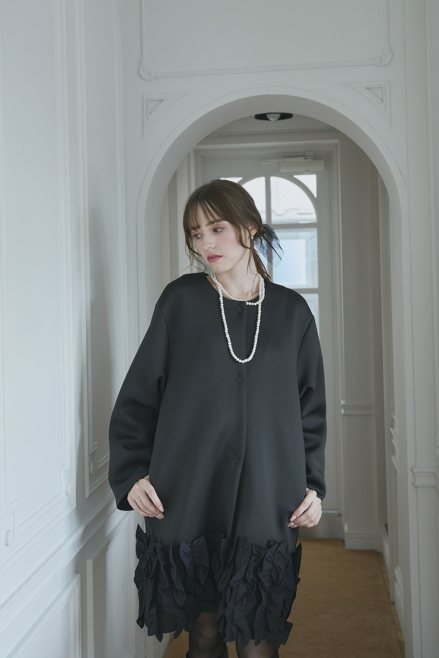 Suso FRILL ボンディングコート/ロング