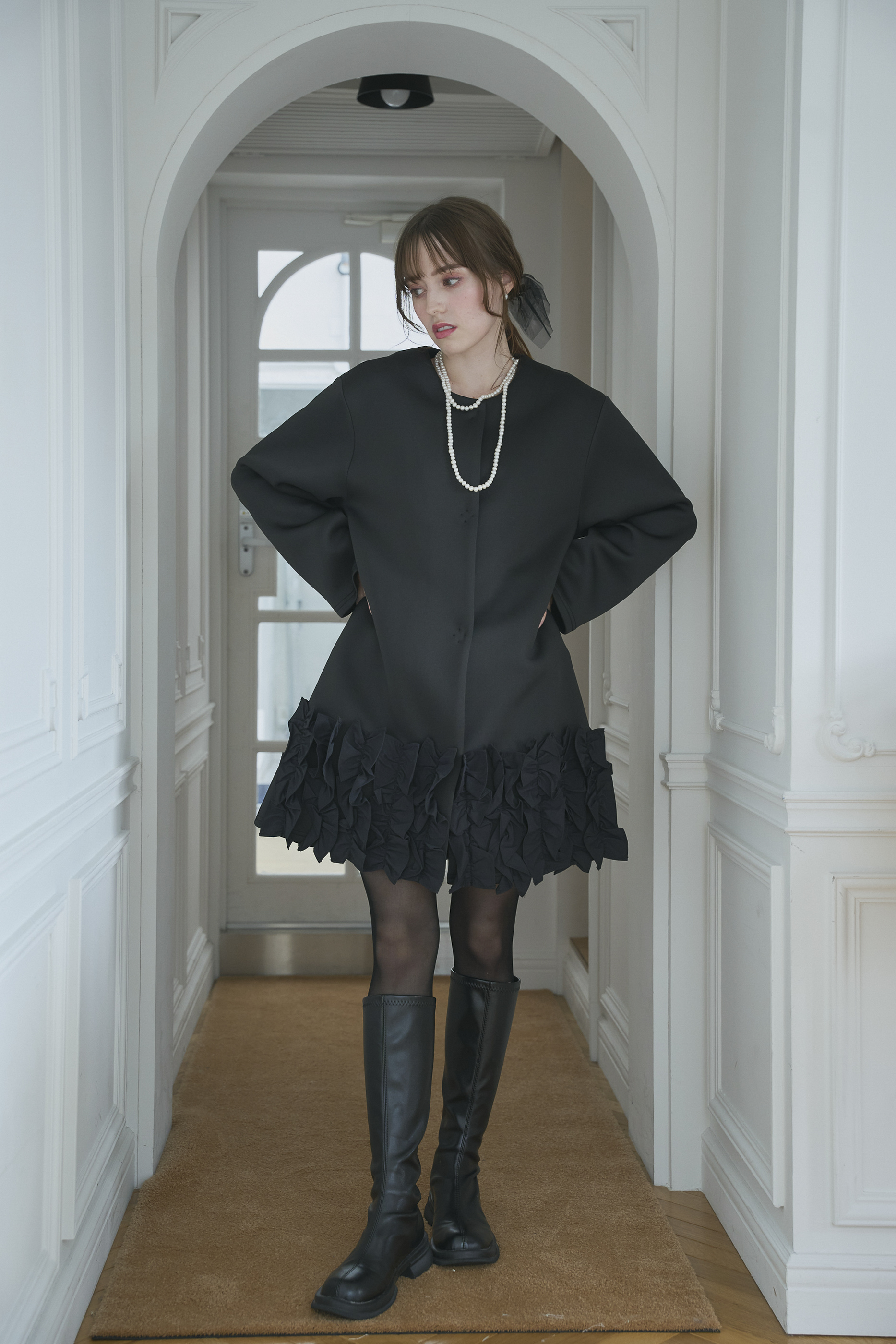 Suso FRILL ボンディングコート/ロング(ma16-2508)TH