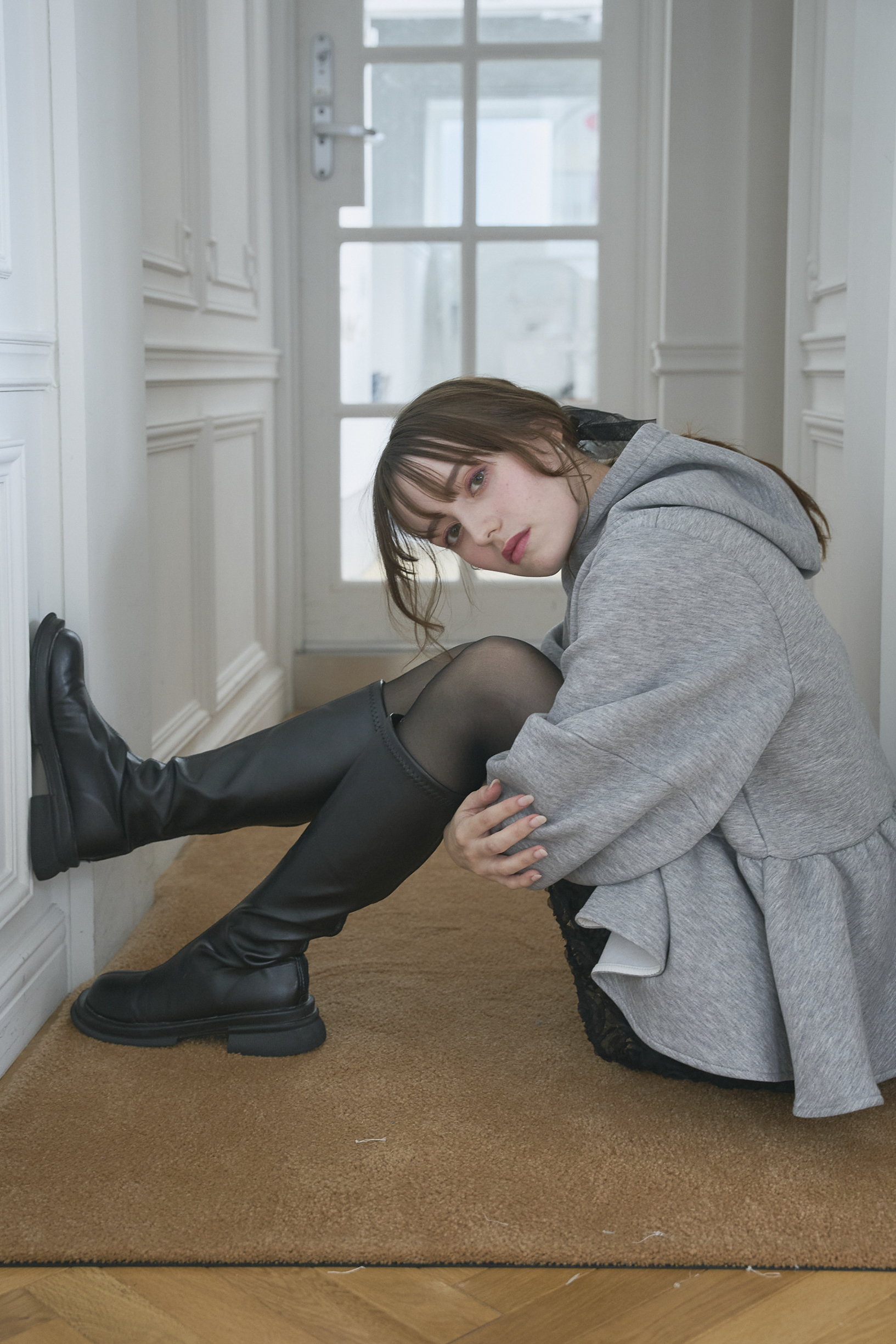 ボンディングペプラムフーディ(ma15-2508)