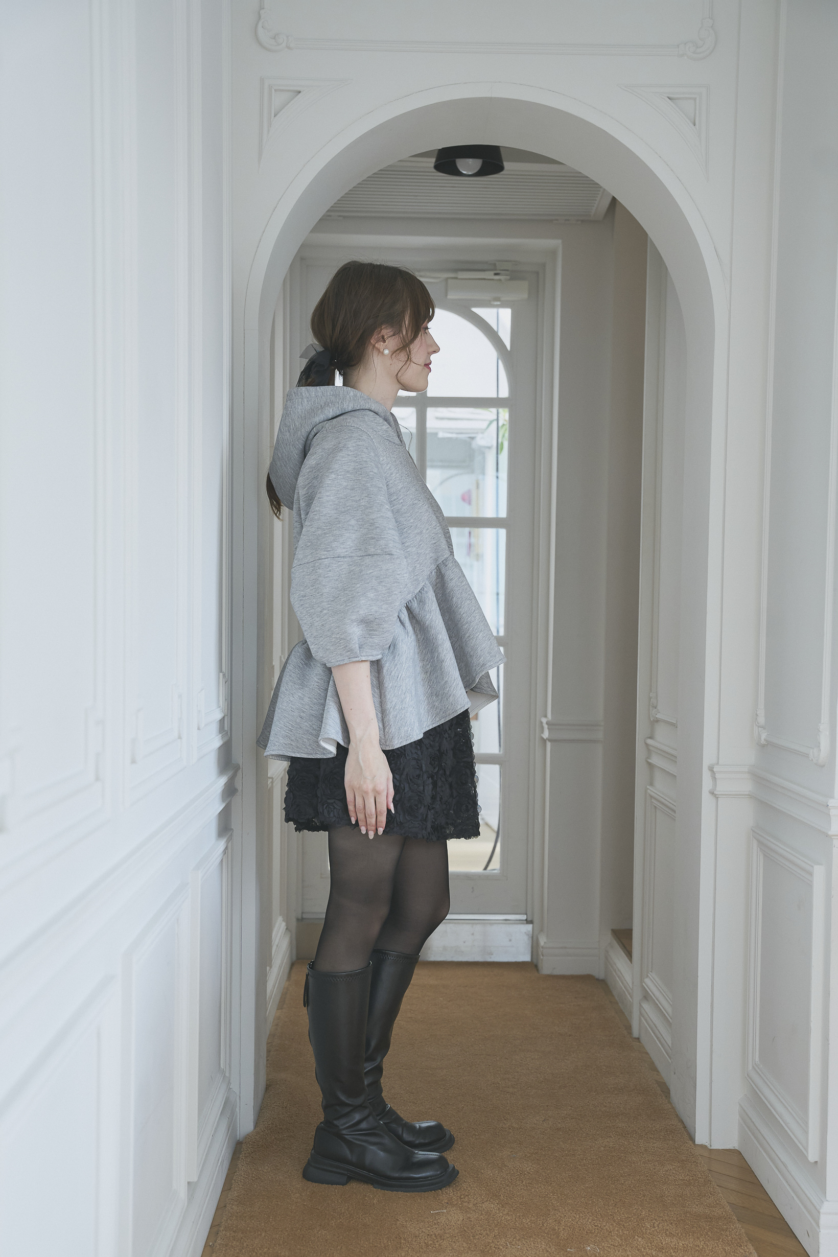 ボンディングペプラムフーディ(ma15-2508)