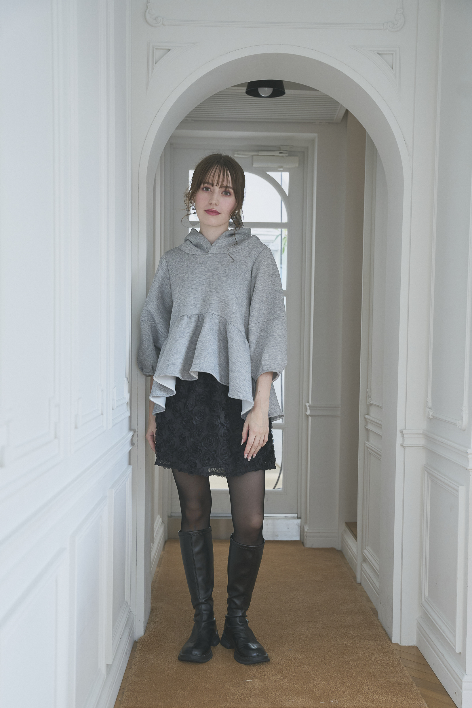 ボンディングペプラムフーディ(ma15-2508)