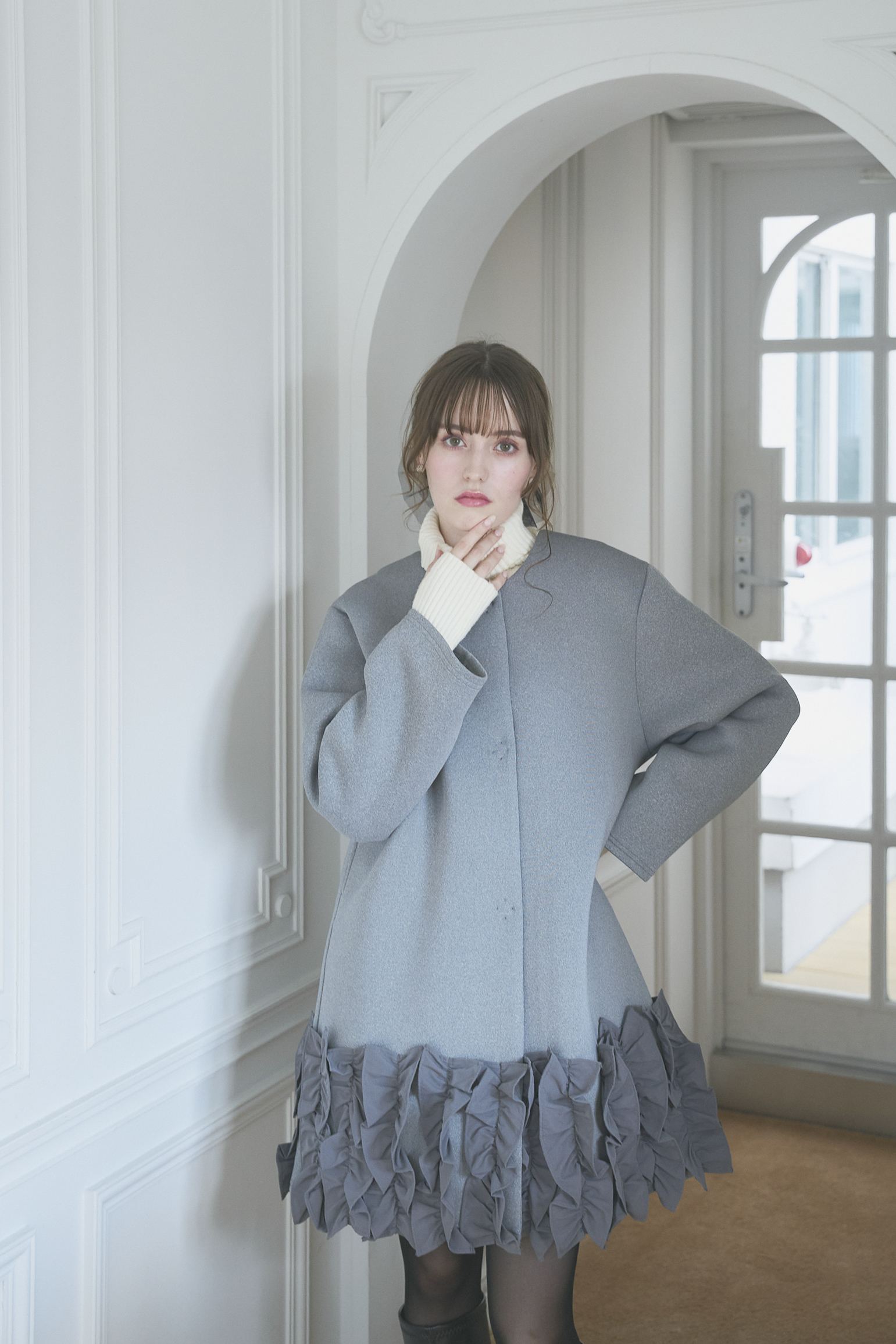 Suso FRILL ボンディングコート/ロング