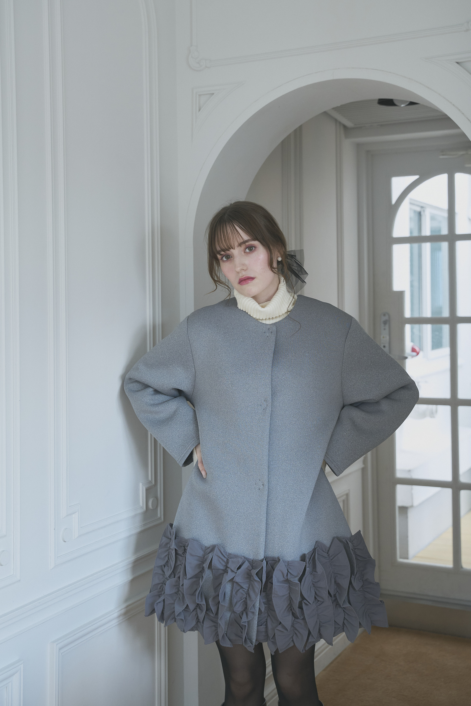 Suso FRILL ボンディングコート/ロング