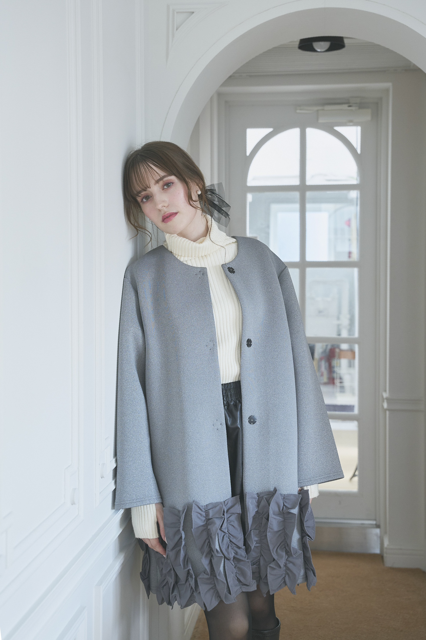 Suso FRILL ボンディングコート/ロング