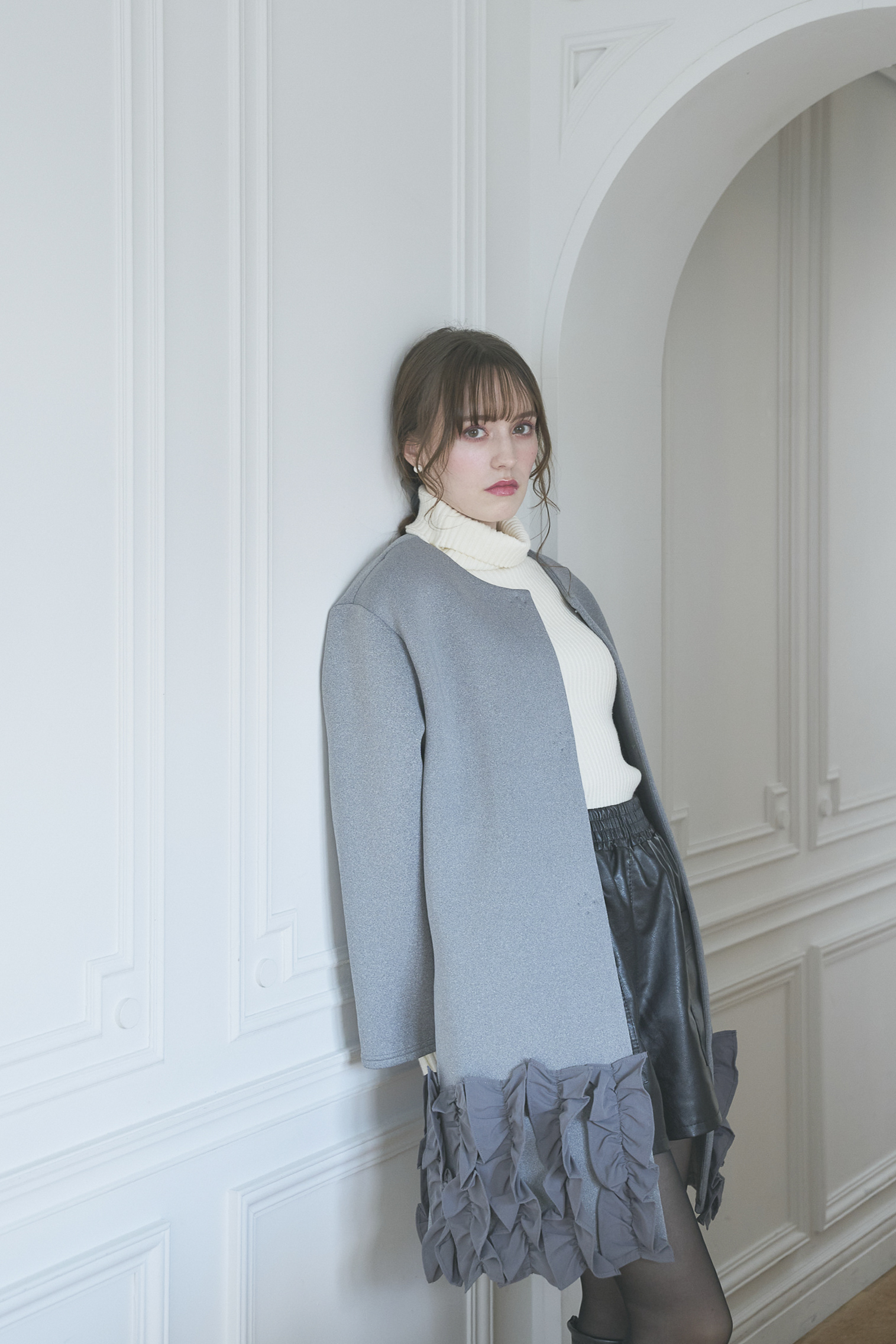 Suso FRILL ボンディングコート/ロング