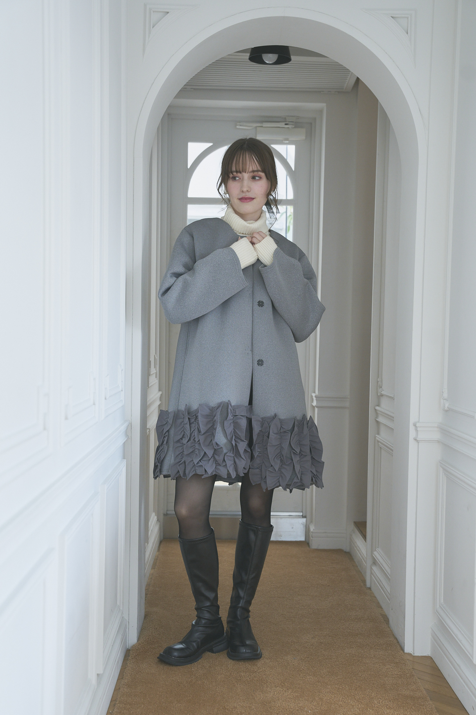 Suso FRILL ボンディングコート/ロング(ma16-2508)TH