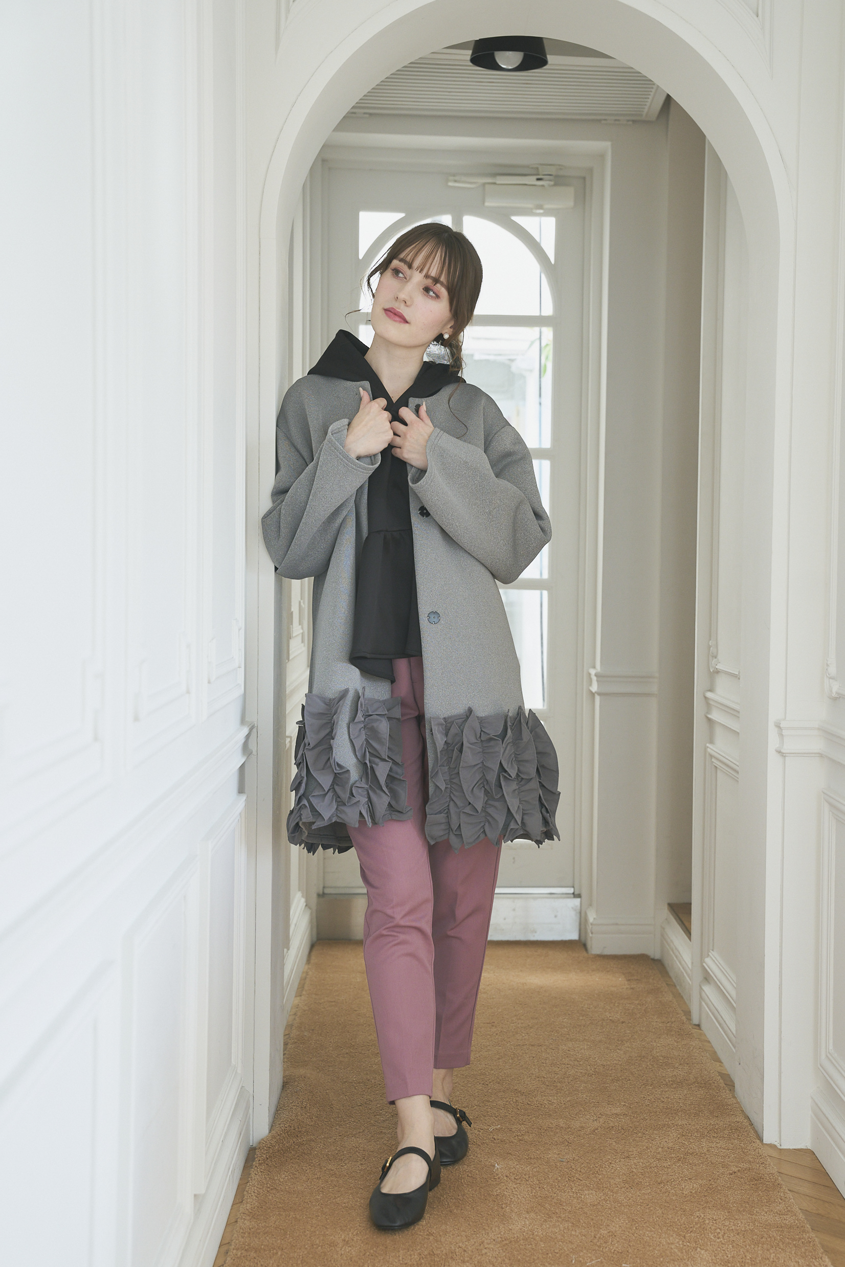 Suso FRILL ボンディングコート/ロング