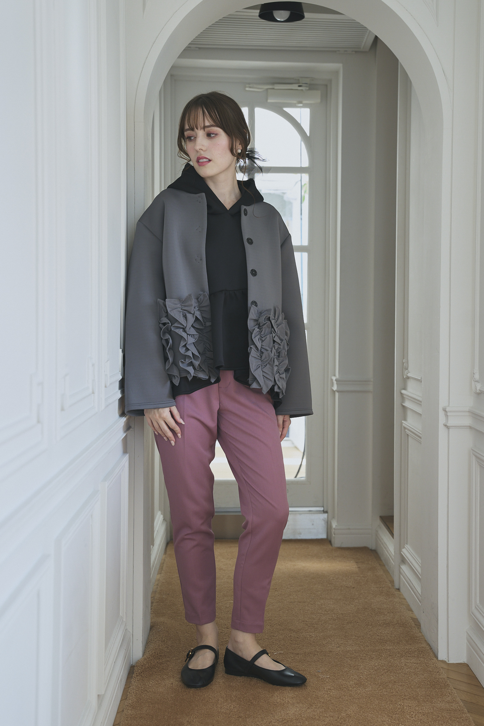 Myu Suso FRILL ボンディングコート/ショート Suso FRILL ボンディングコート/ショート(ma13-2508)TH