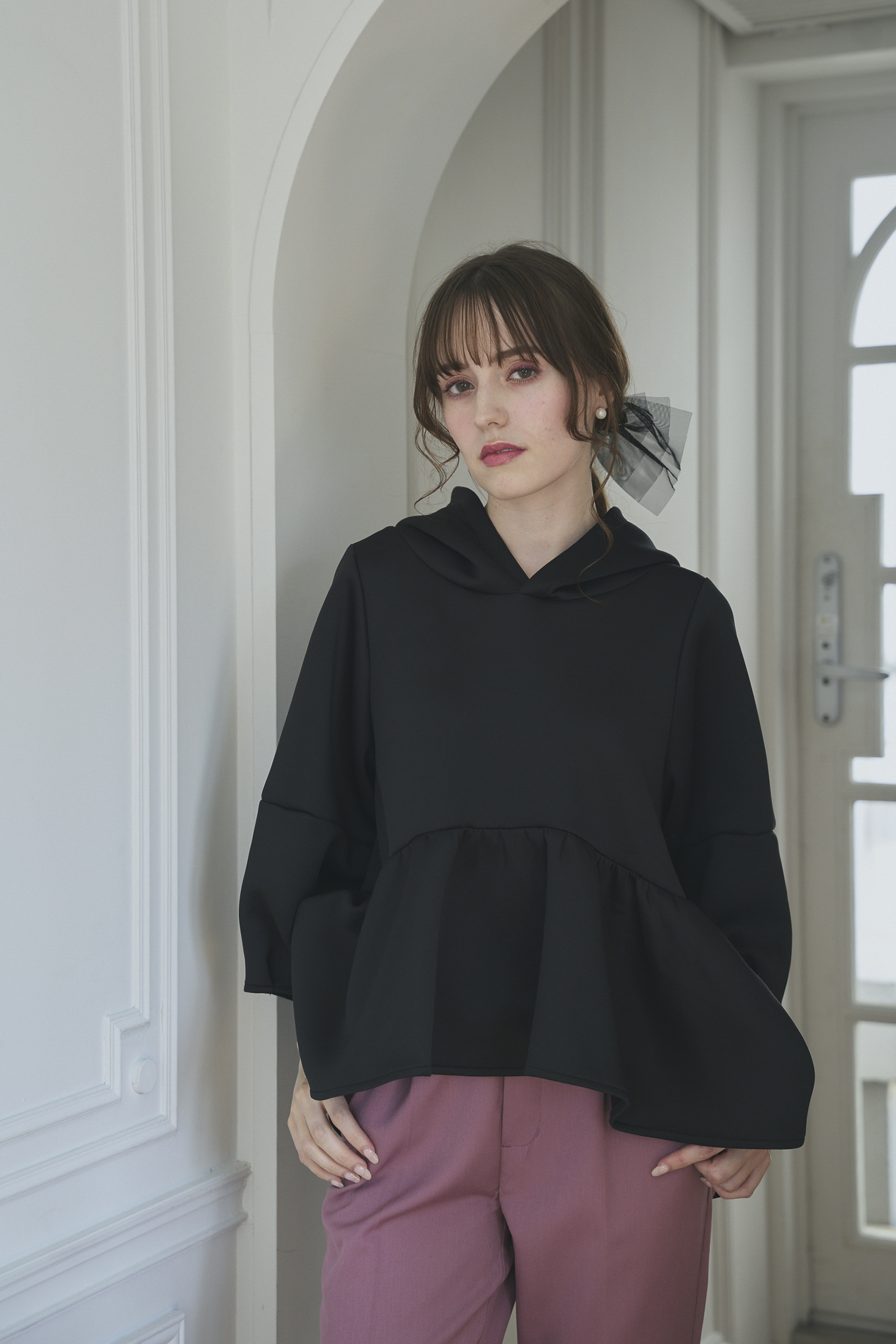 ボンディングペプラムフーディ(ma15-2508)