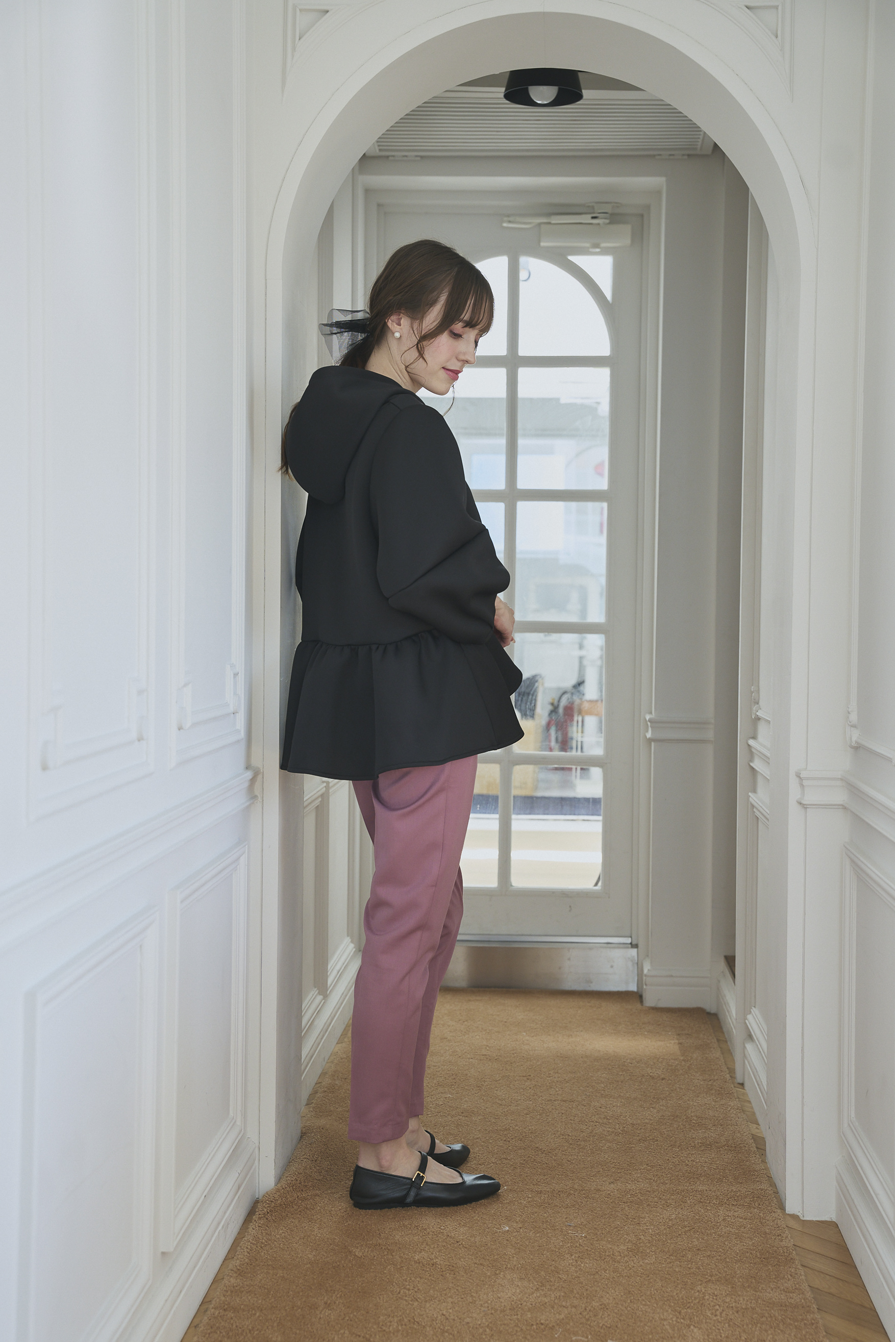 ボンディングペプラムフーディ(ma15-2508)