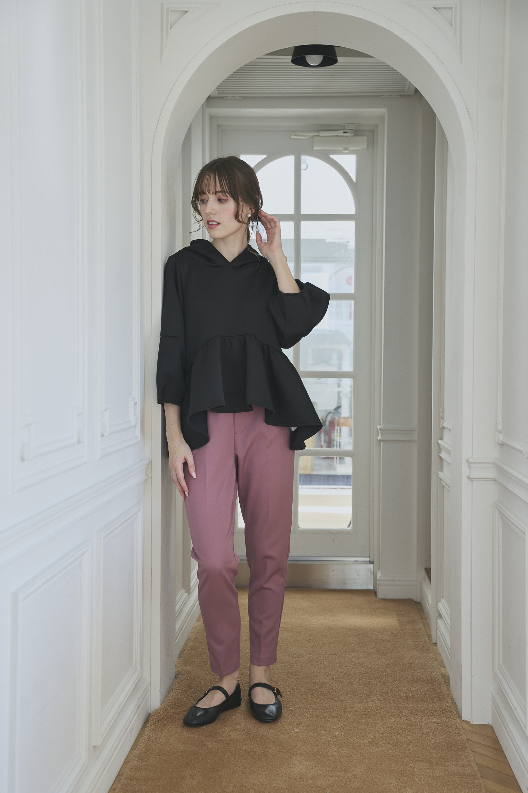 ボンディングペプラムフーディ(ma15-2508)