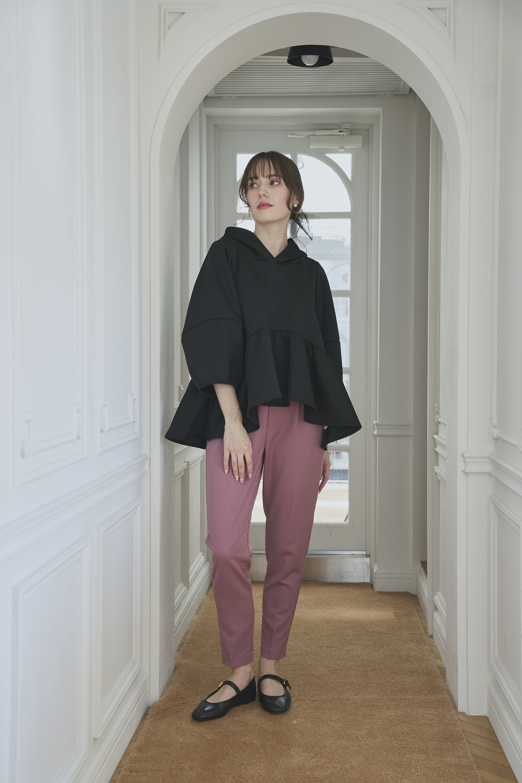 ボンディングペプラムフーディ(ma15-2508)