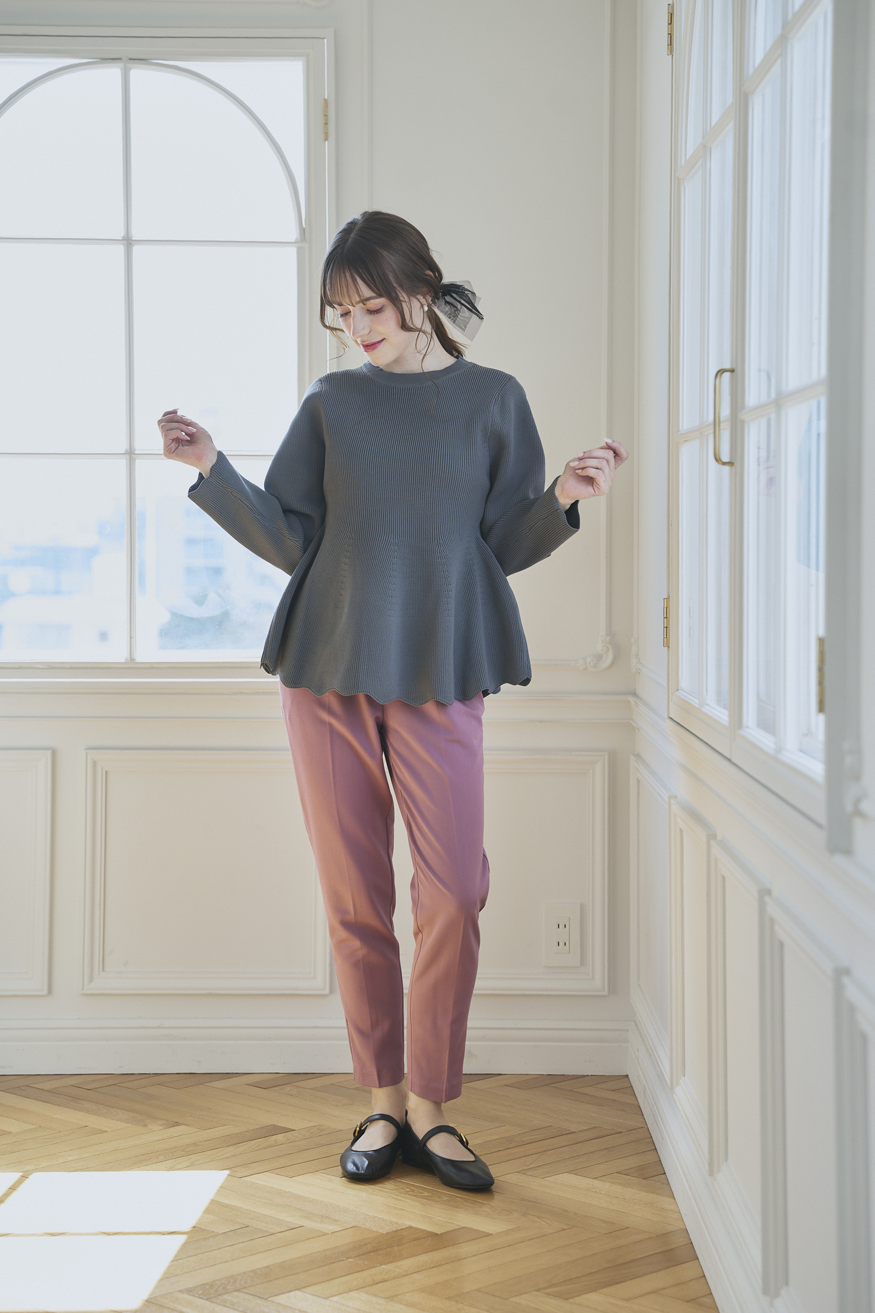 ペプラムニット(55118)