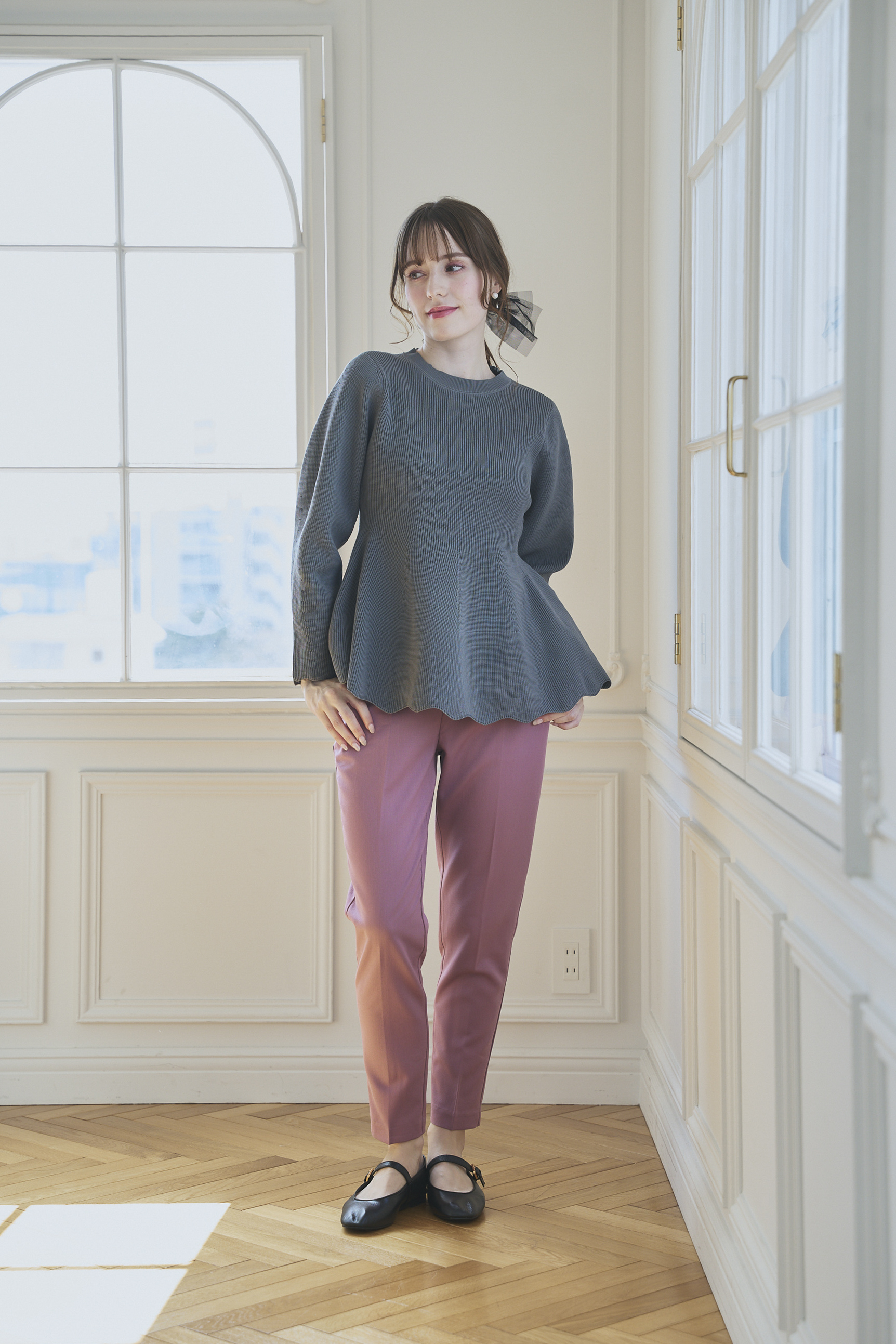 ペプラムニット(55118)