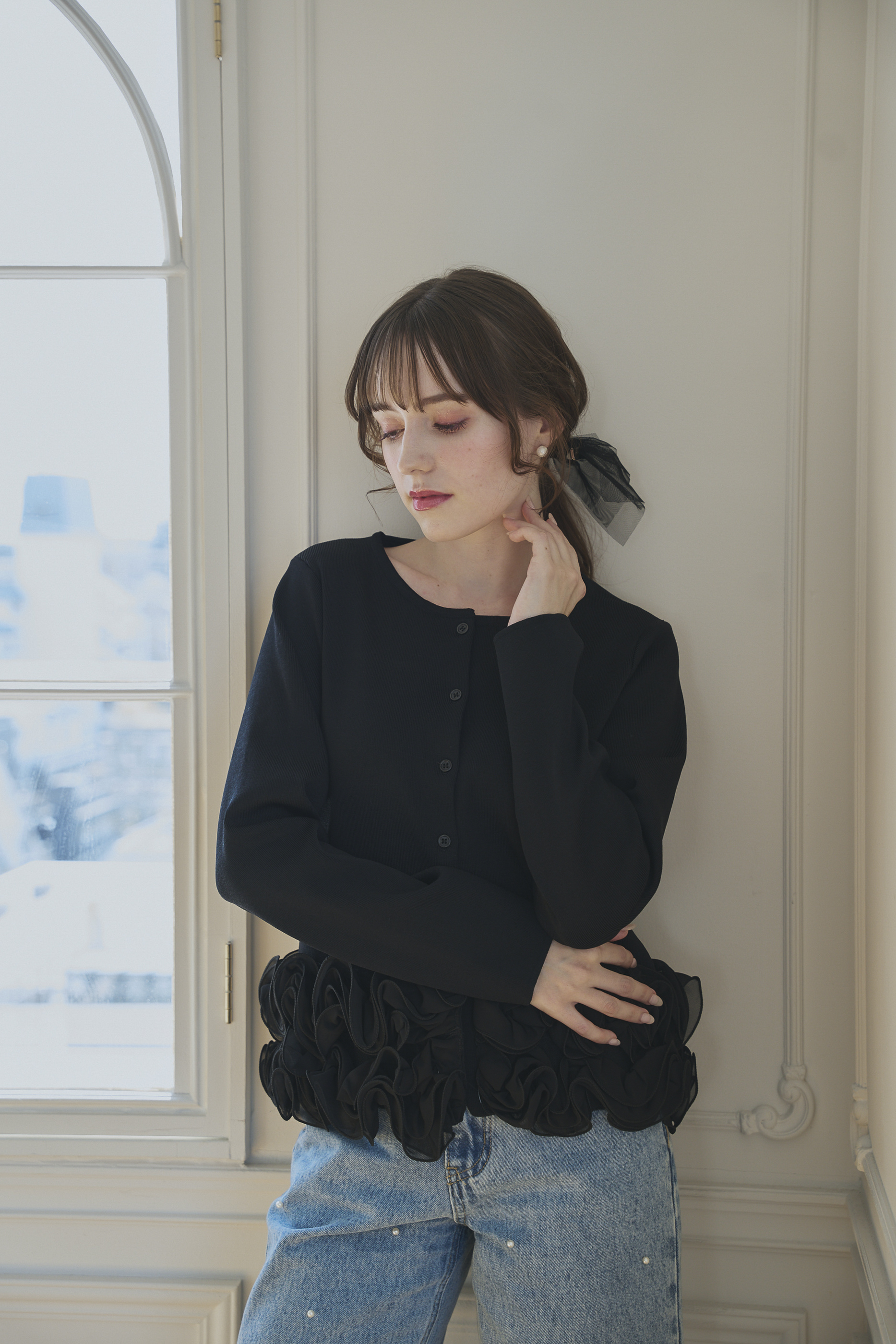 FRILL Frowerニットカーディガン(aj014)TH