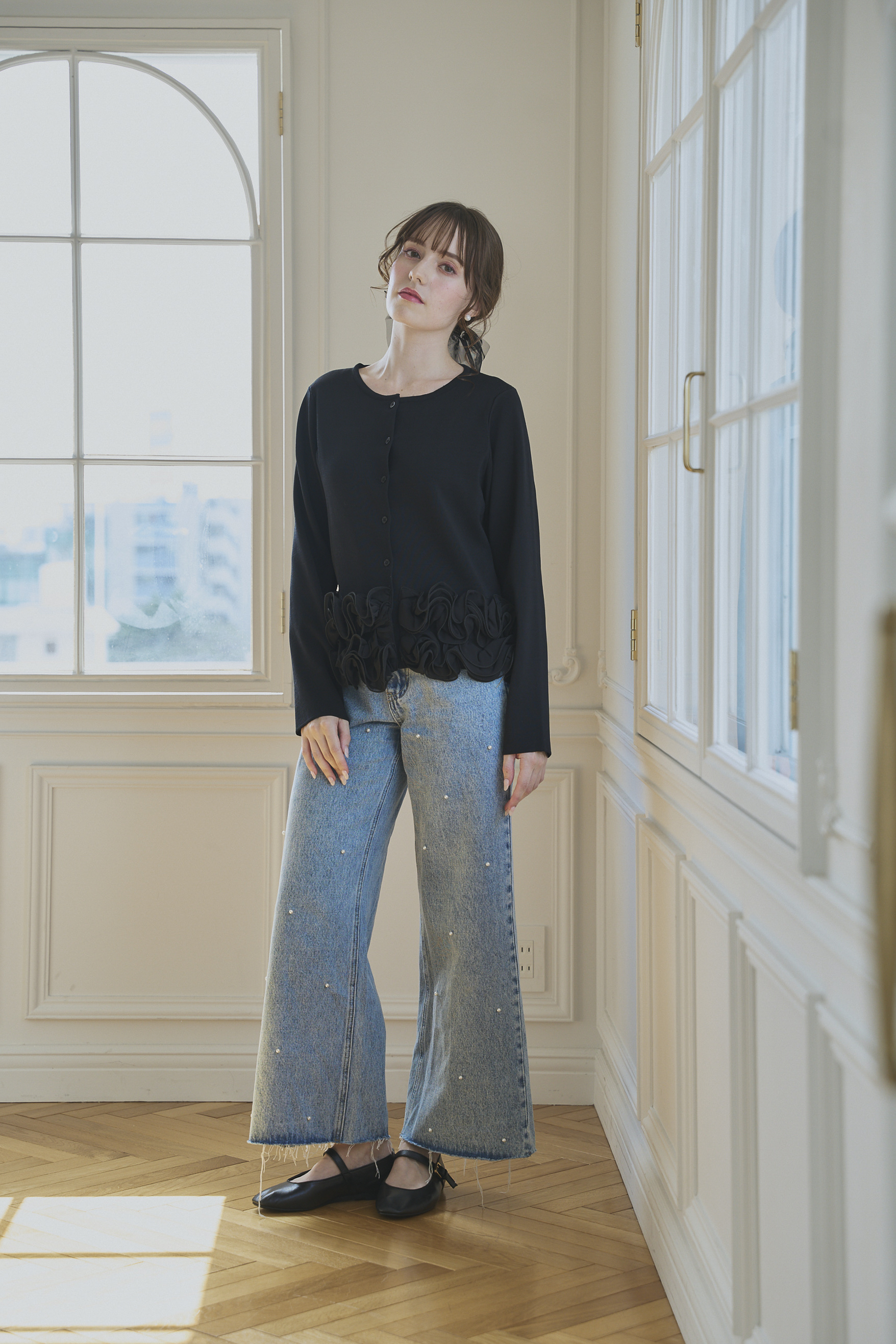 FRILL Frowerニットカーディガン(aj014)TH