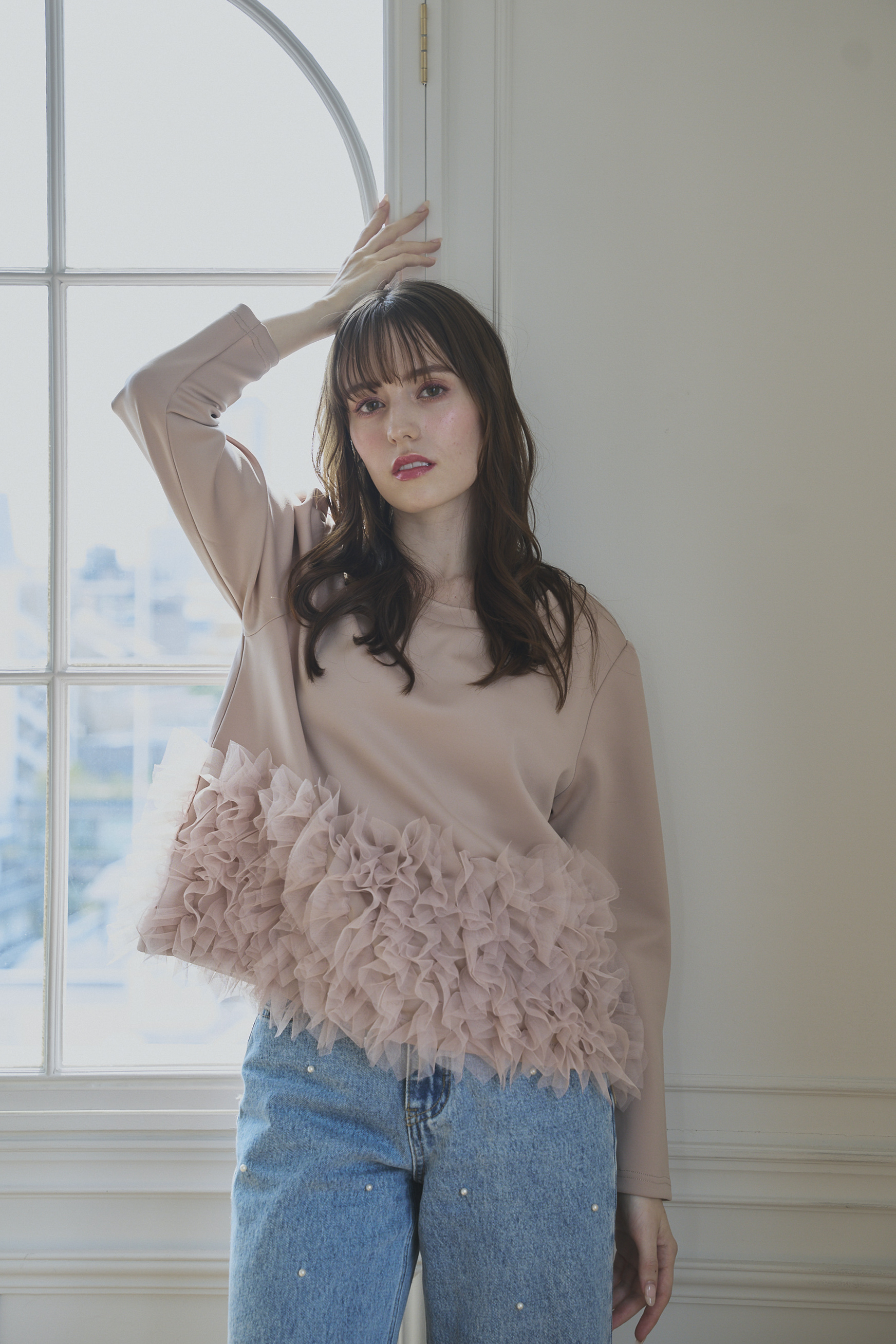 SUSO tulle Tee(ma7-2508)