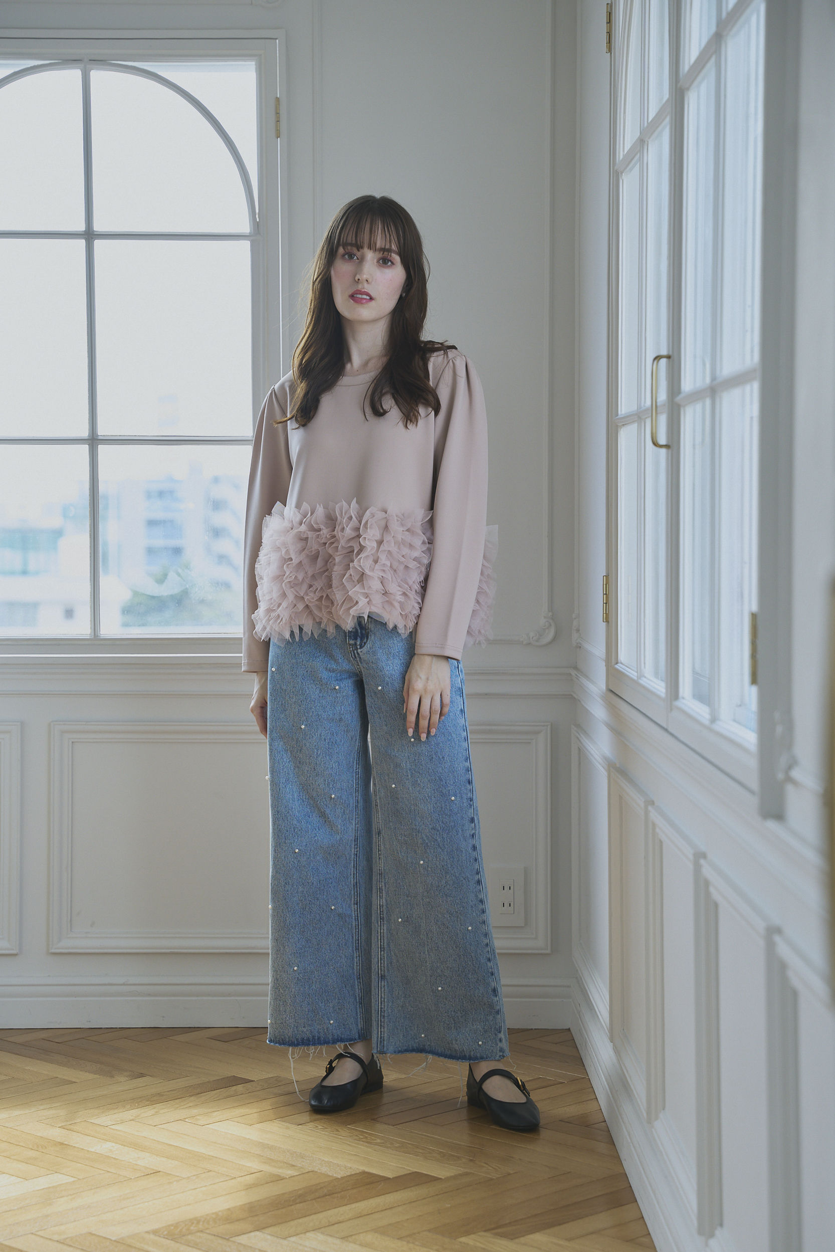 SUSO tulle Tee(ma7-2508)