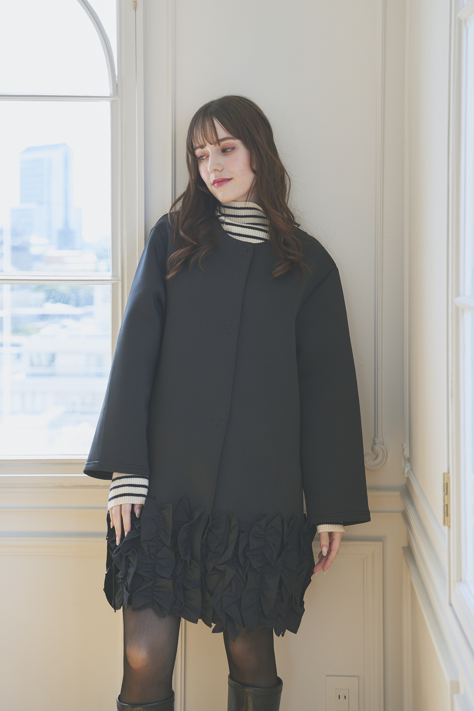 Suso FRILL ボンディングコート/ロング