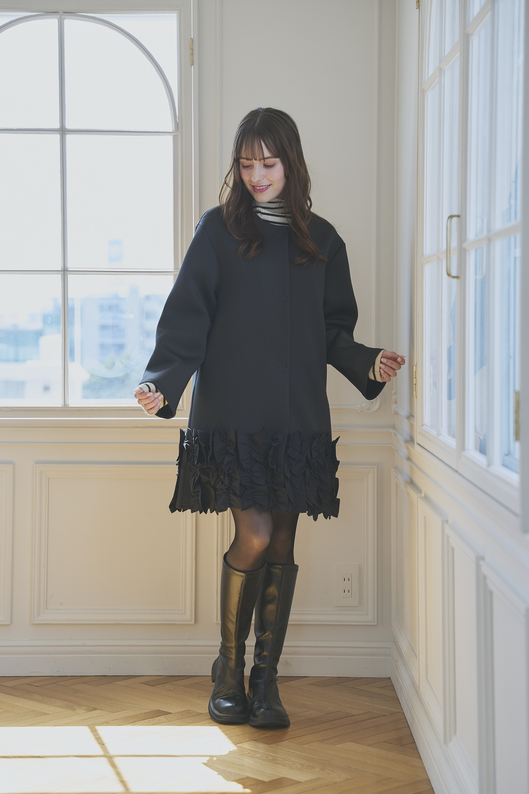 Suso FRILL ボンディングコート/ロング(ma16-2508)TH