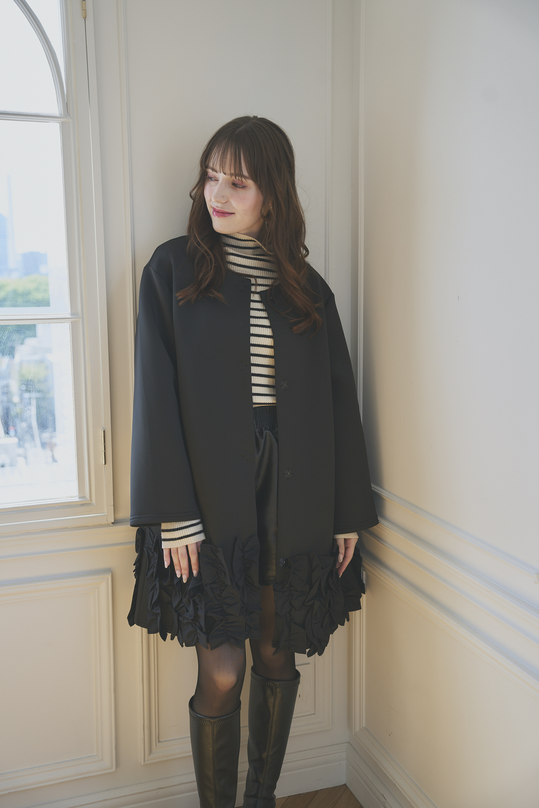 Suso FRILL ボンディングコート/ロング