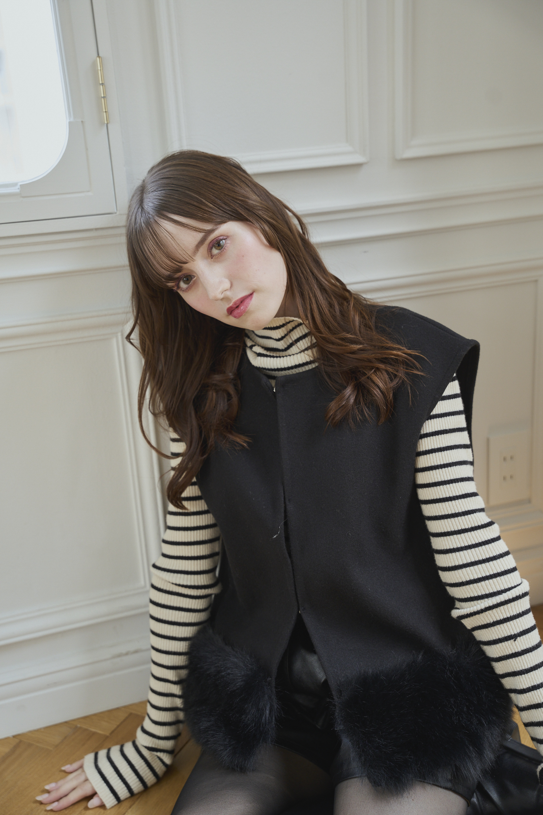 SUSOファー切替ジレ(aj013)TH