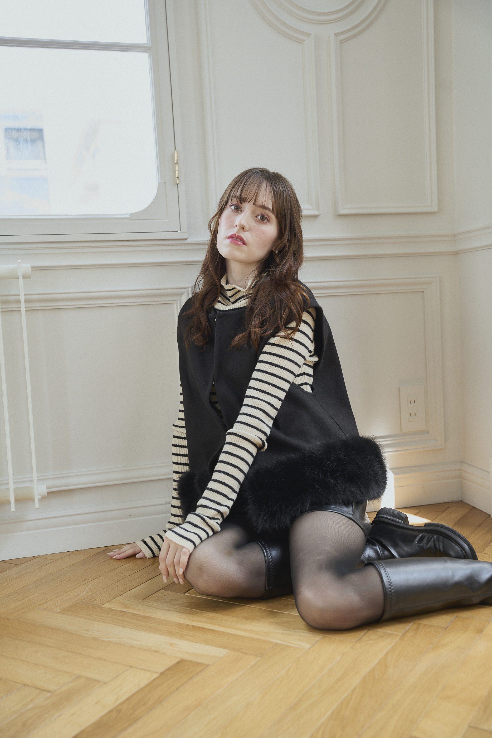 SUSOファー切替ジレ(aj013)TH