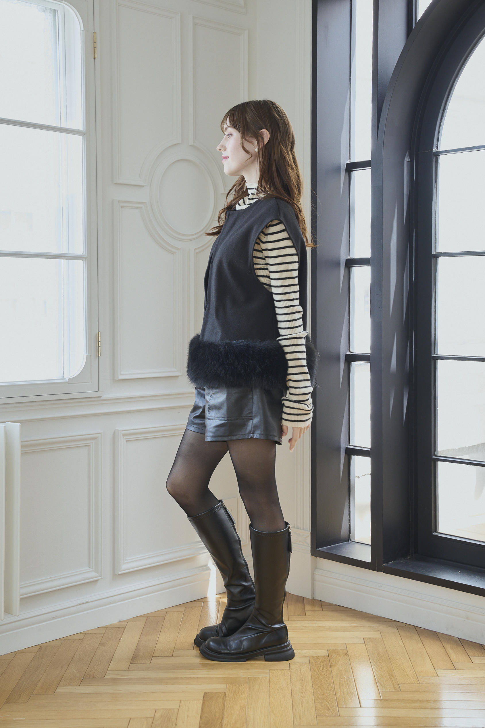 SUSOファー切替ジレ(aj013)TH