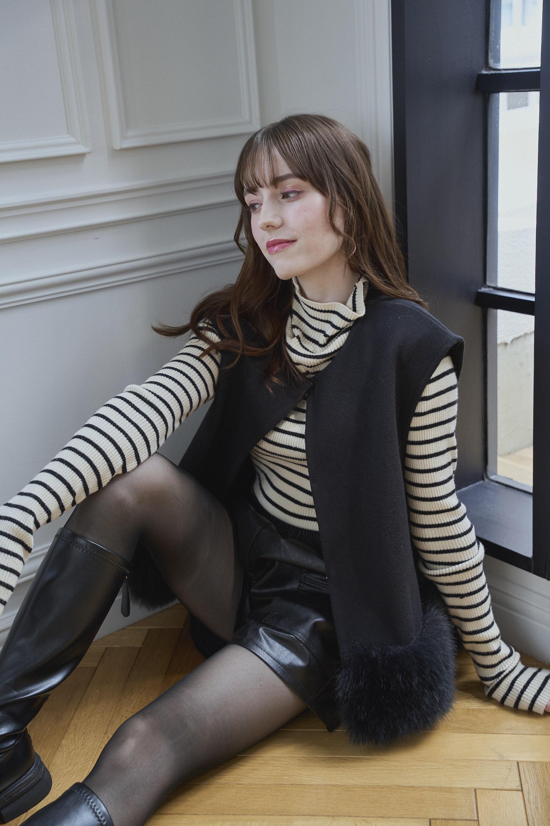 SUSOファー切替ジレ(aj013)TH