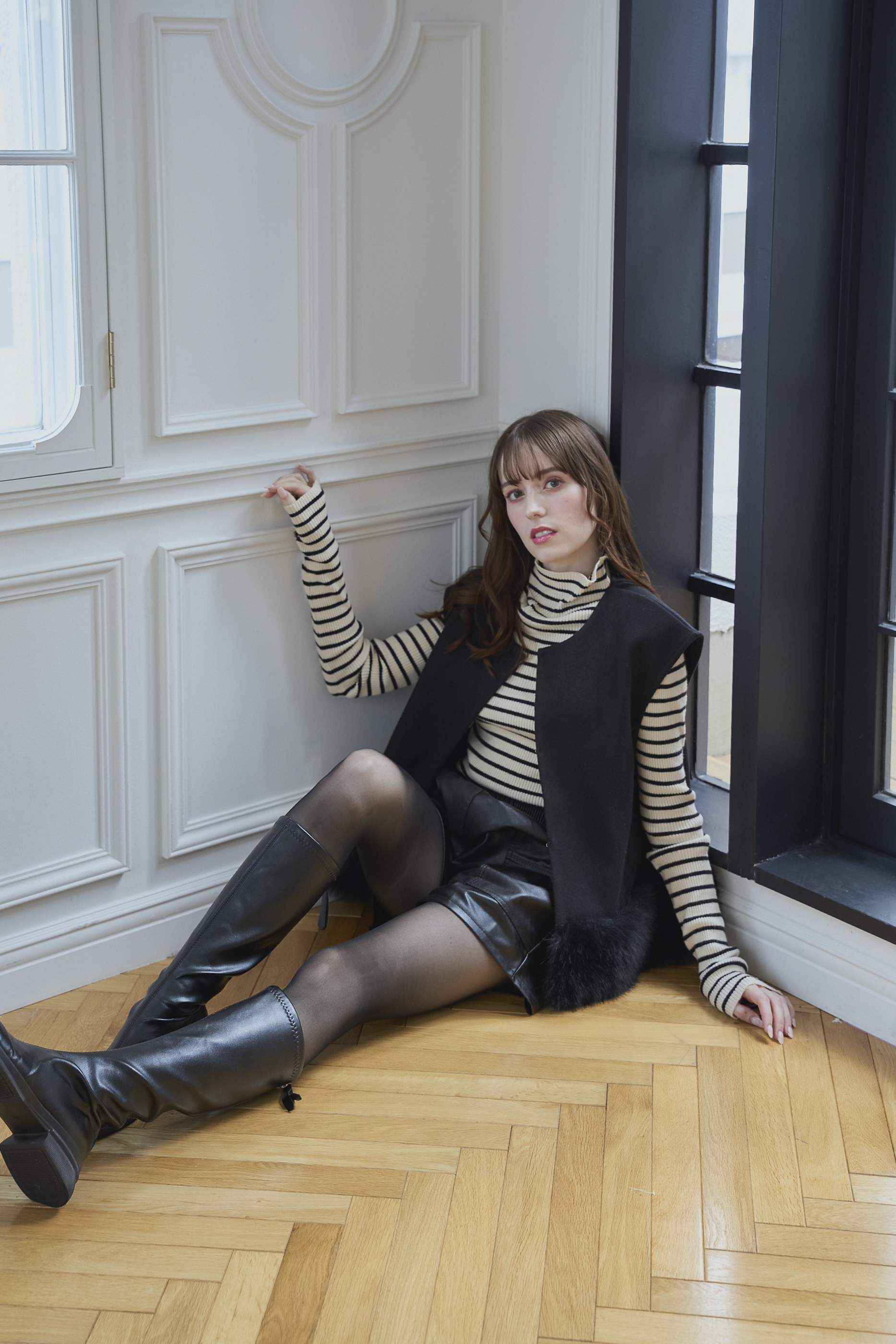 SUSOファー切替ジレ(aj013)TH