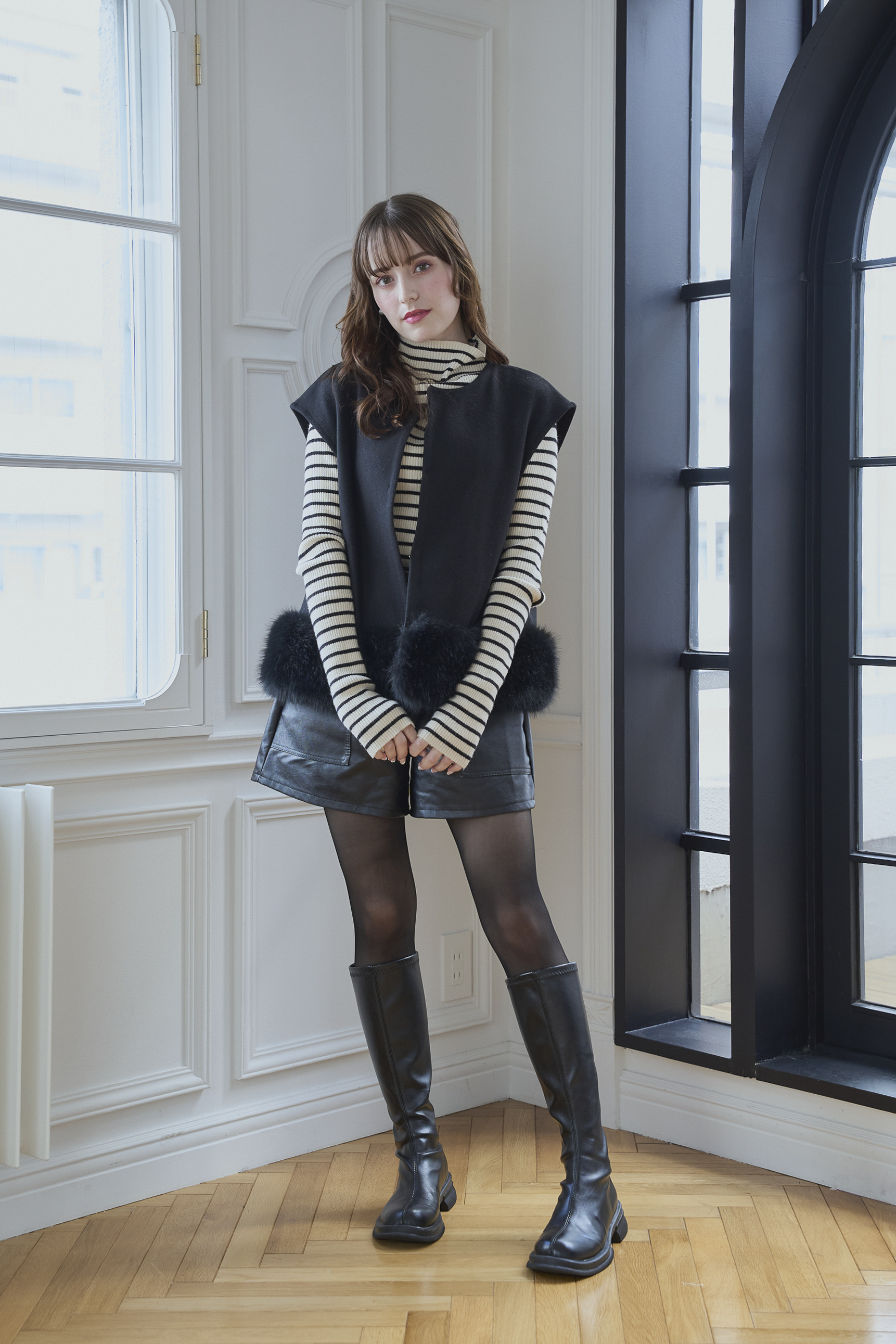 SUSOファー切替ジレ(aj013)TH