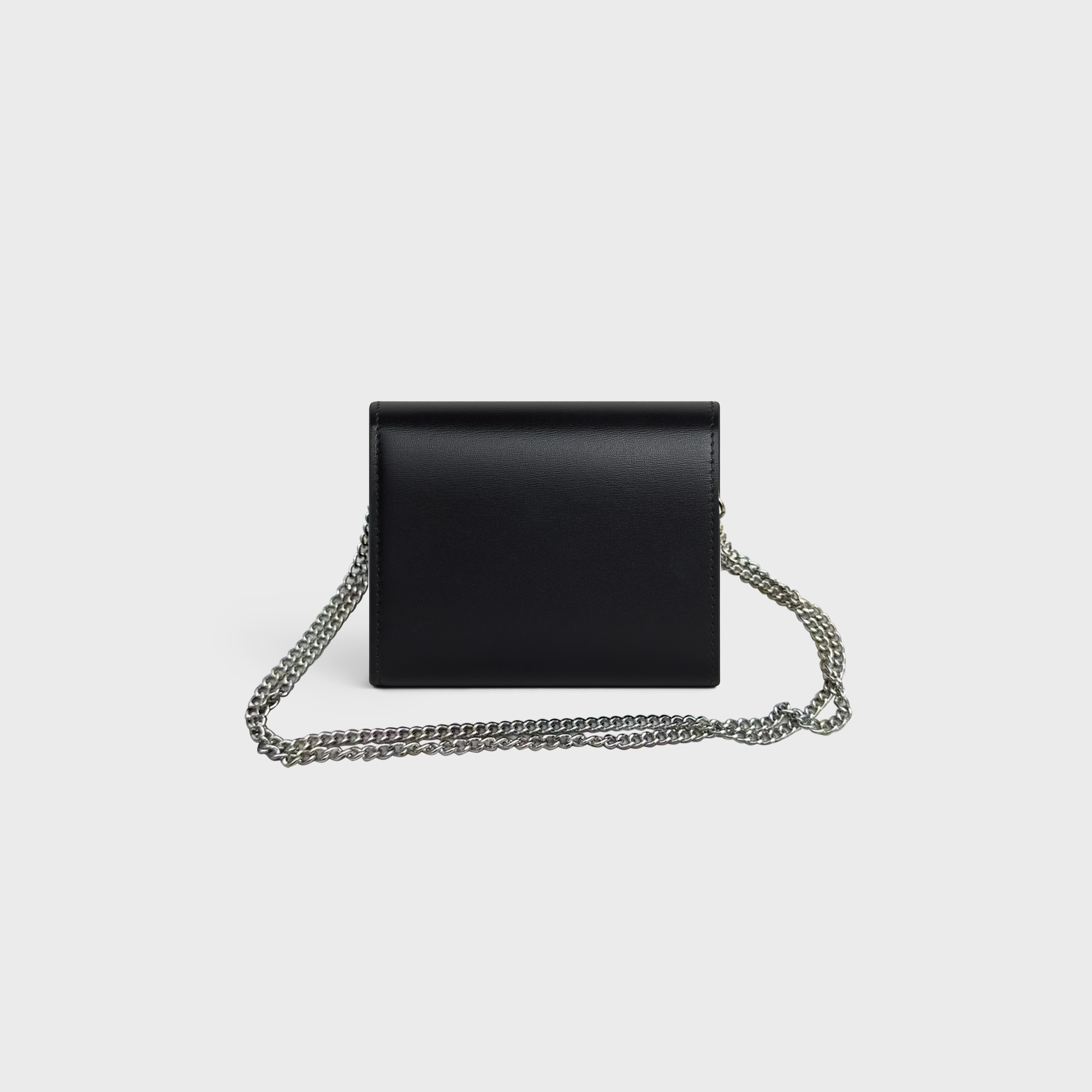 チェーンウォレット マーゴ /スモール フラップウォレット トリオンフ / シャイニーカーフスキン ブラック