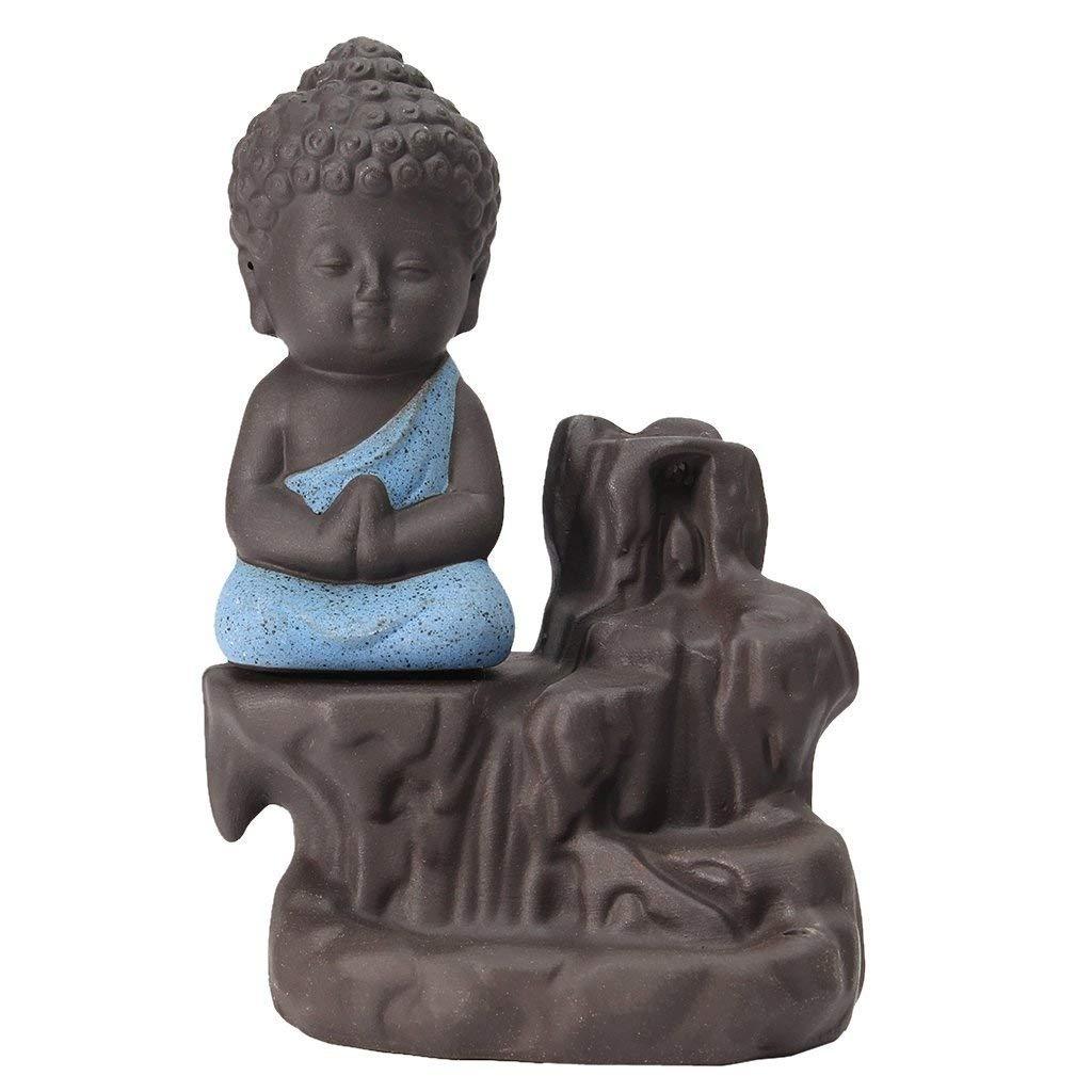 Little Buddha Statue Backflow Smoke Waterfall Incense Burner Holder @Just Rs.499/-
