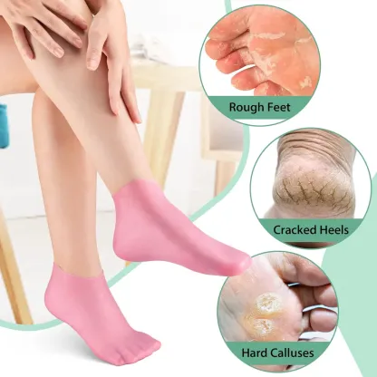 Foot Spa Pedicure Silicone Socks For Men & Women (Free Foot Moisturizer Cream) @ Just Rs.599/-