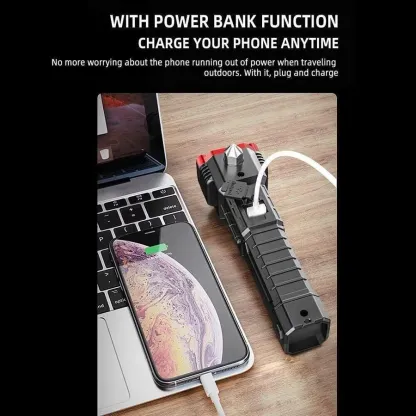 6000LM Waterproof Flashlight Built in Battery USB Charging @ Just 499