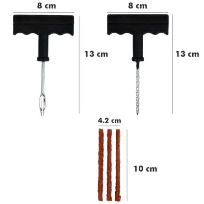 Car Bike Auto Tire Puncture Plug Repair Tool Kit With Glue For Tubeless Tyre Safety Strip @ Just Rs.499/-