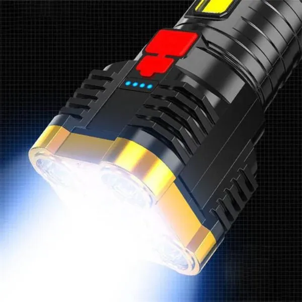 6000LM Waterproof Flashlight Built in Battery USB Charging @ Just 499