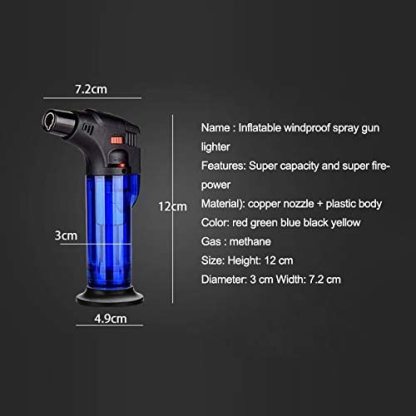 Jet Flame Gas Lighter, Windproof ABS Strong Plastic Handy Liter, Built-in Safety Lock, Multicolored Pack of 2 @ Just Rs.499/-