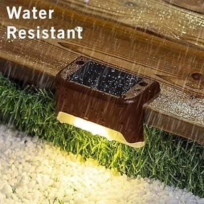 Solar Deck Lights Outdoor Solar Waterproof Led Solar Lights For Outdoor Stairs, Step, Fence, Yard, Patio, And Pathway(Warm White Light) @ Just Rs.599/-